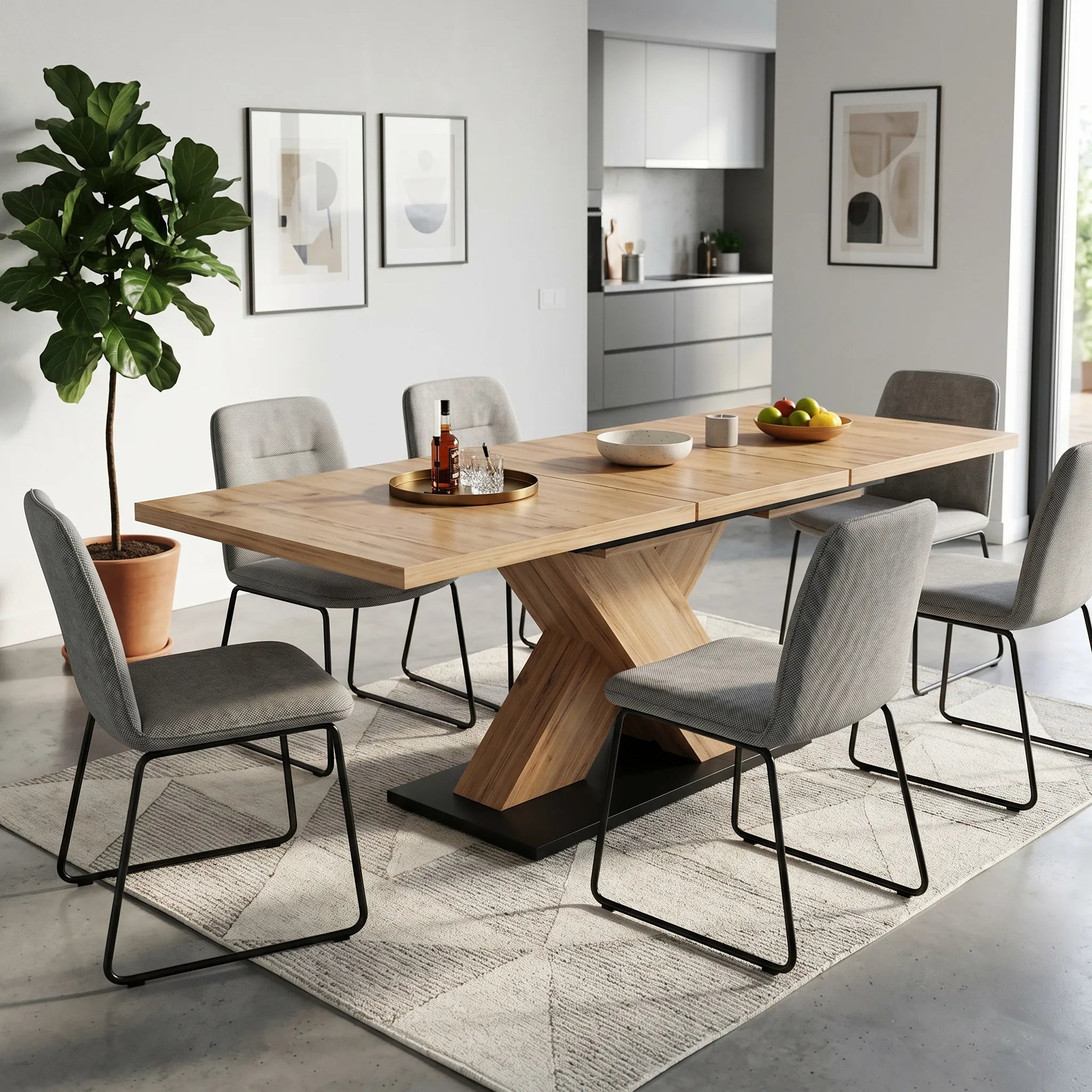 Table à manger extensible