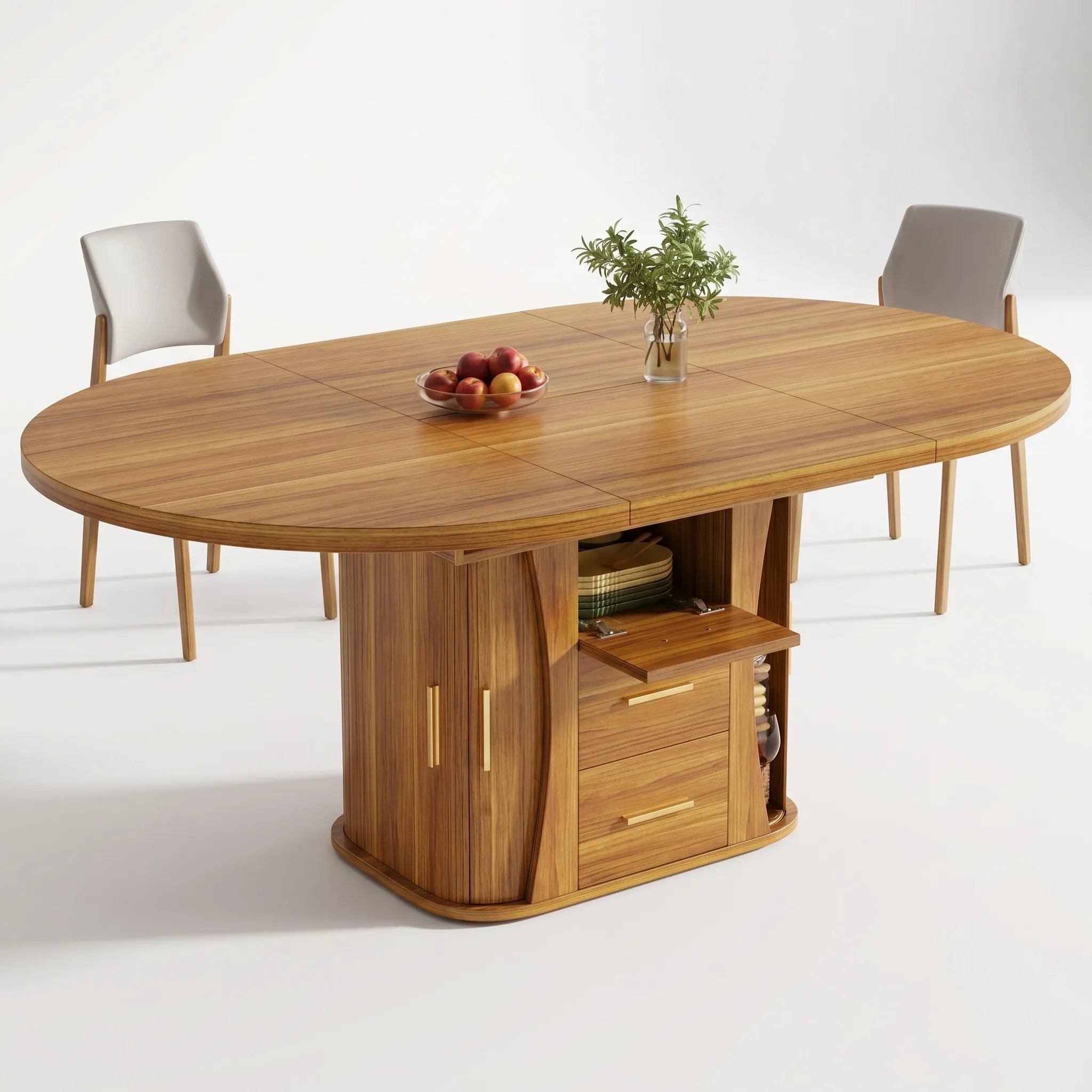 Table à manger ronde à ovale Luvenia