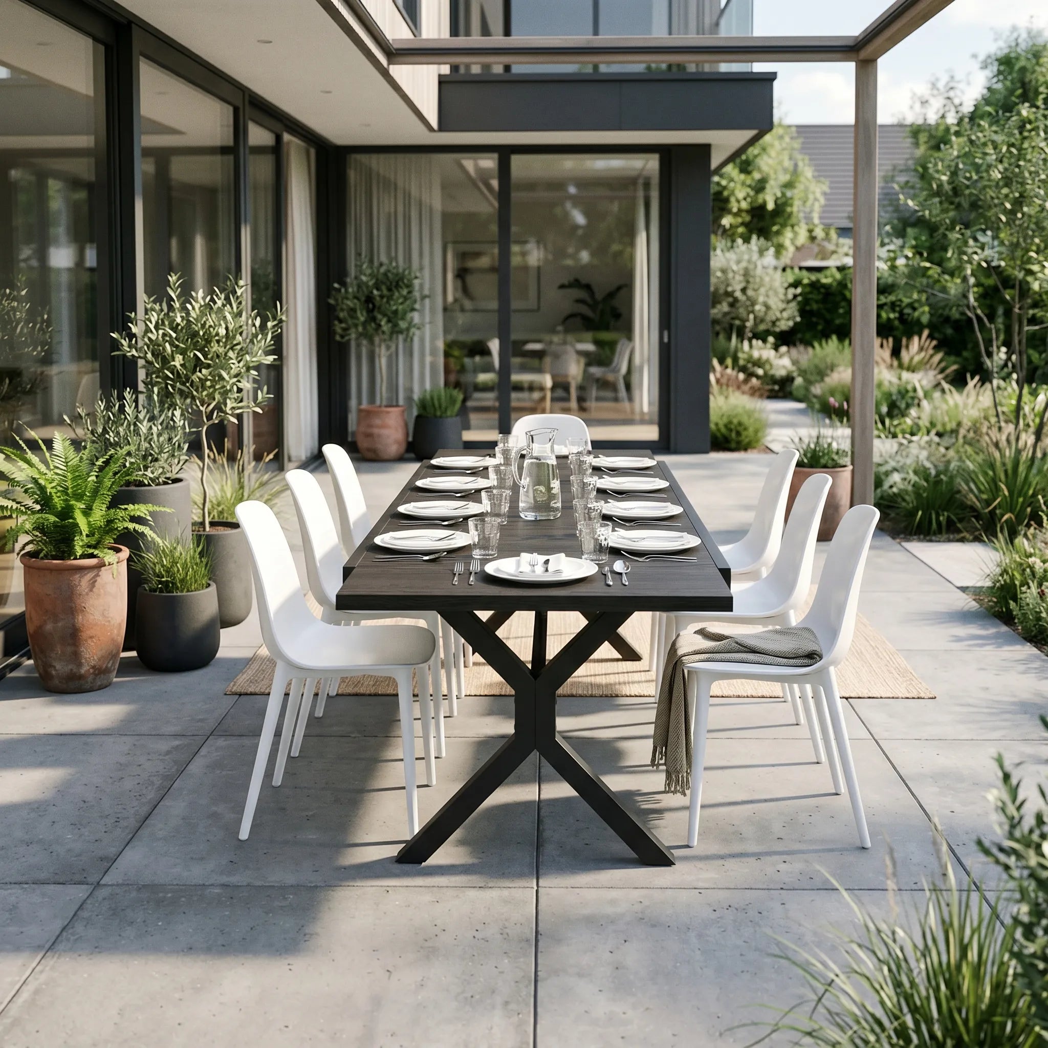 Table de jardin extensible