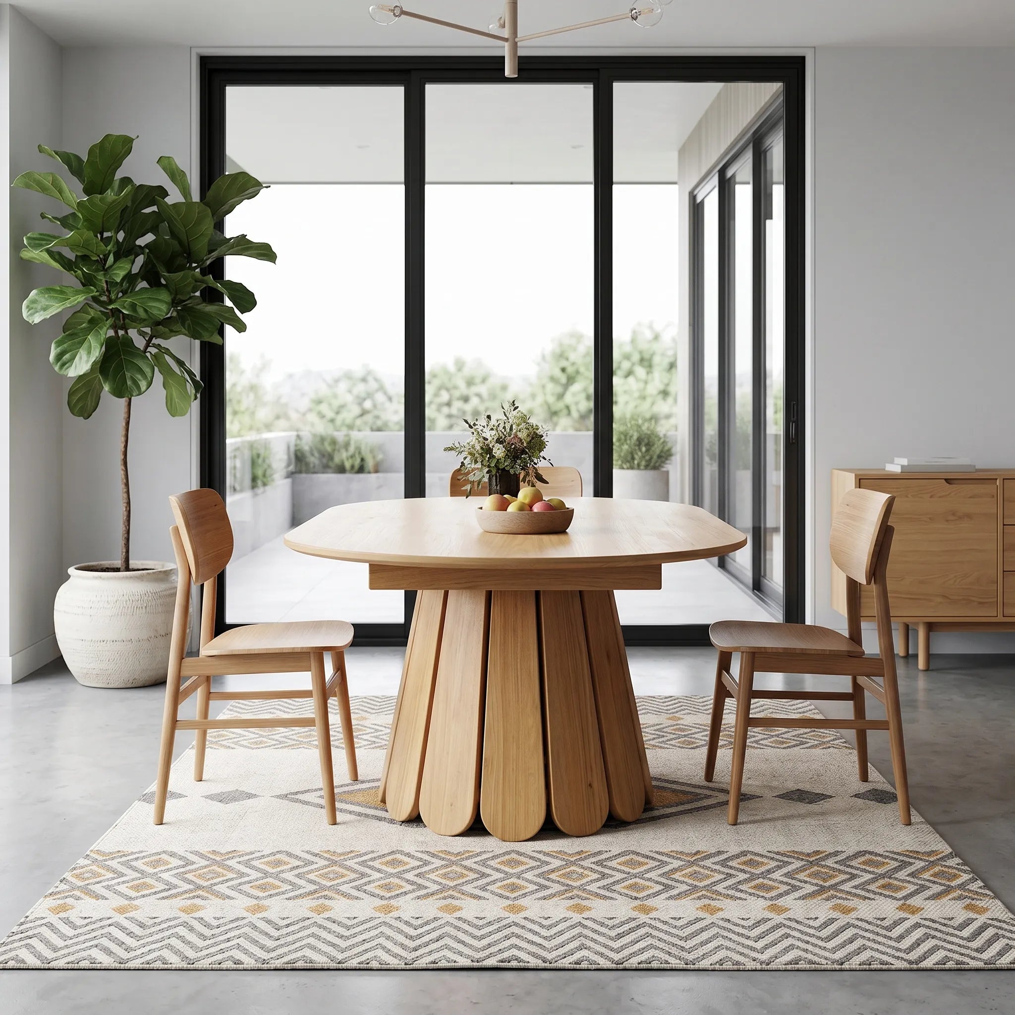 Table ronde extensible