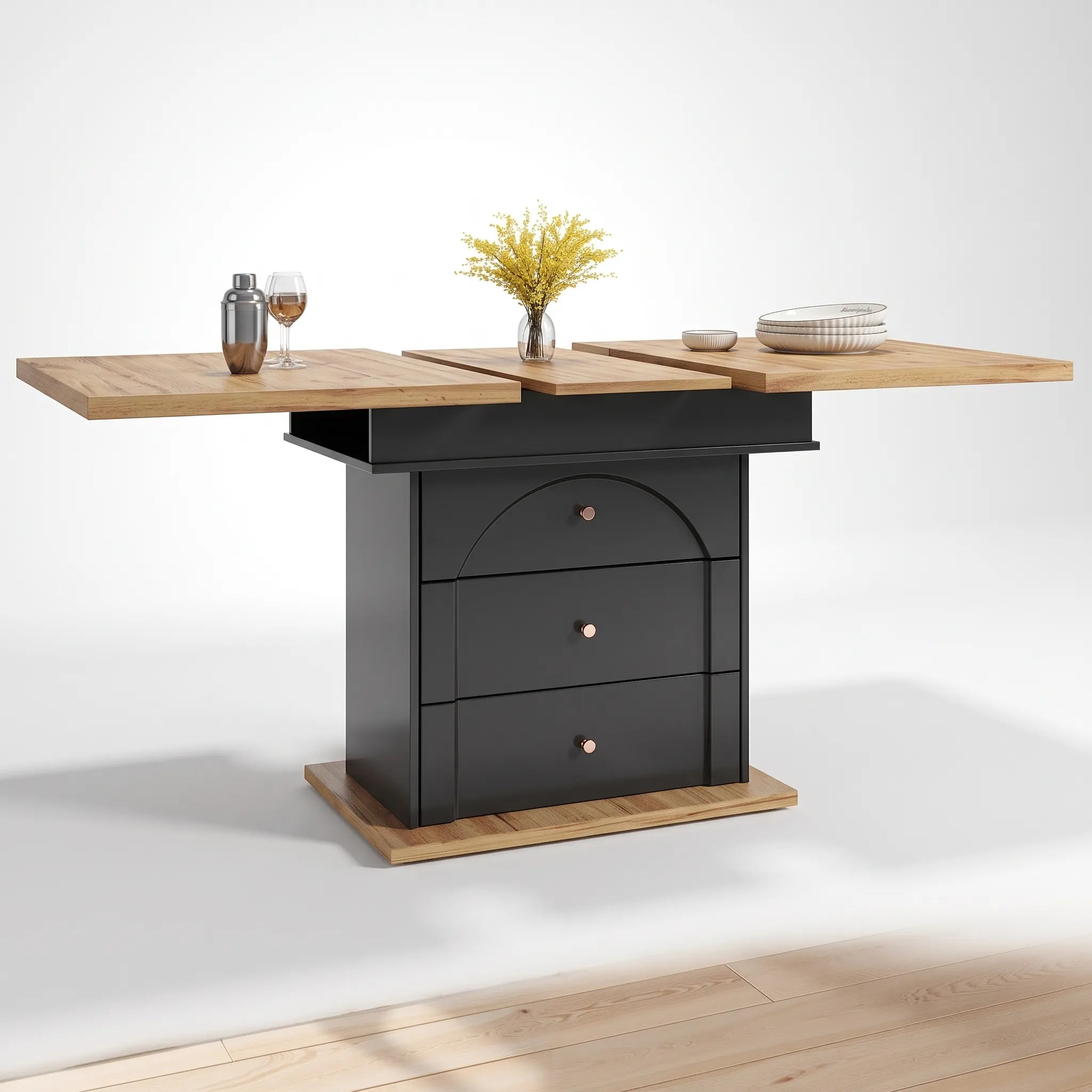 Table à manger extensible pliable Nivora