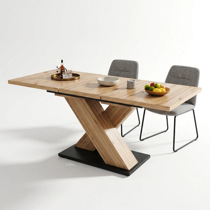 Table à manger extensible pieds croisés Vezano