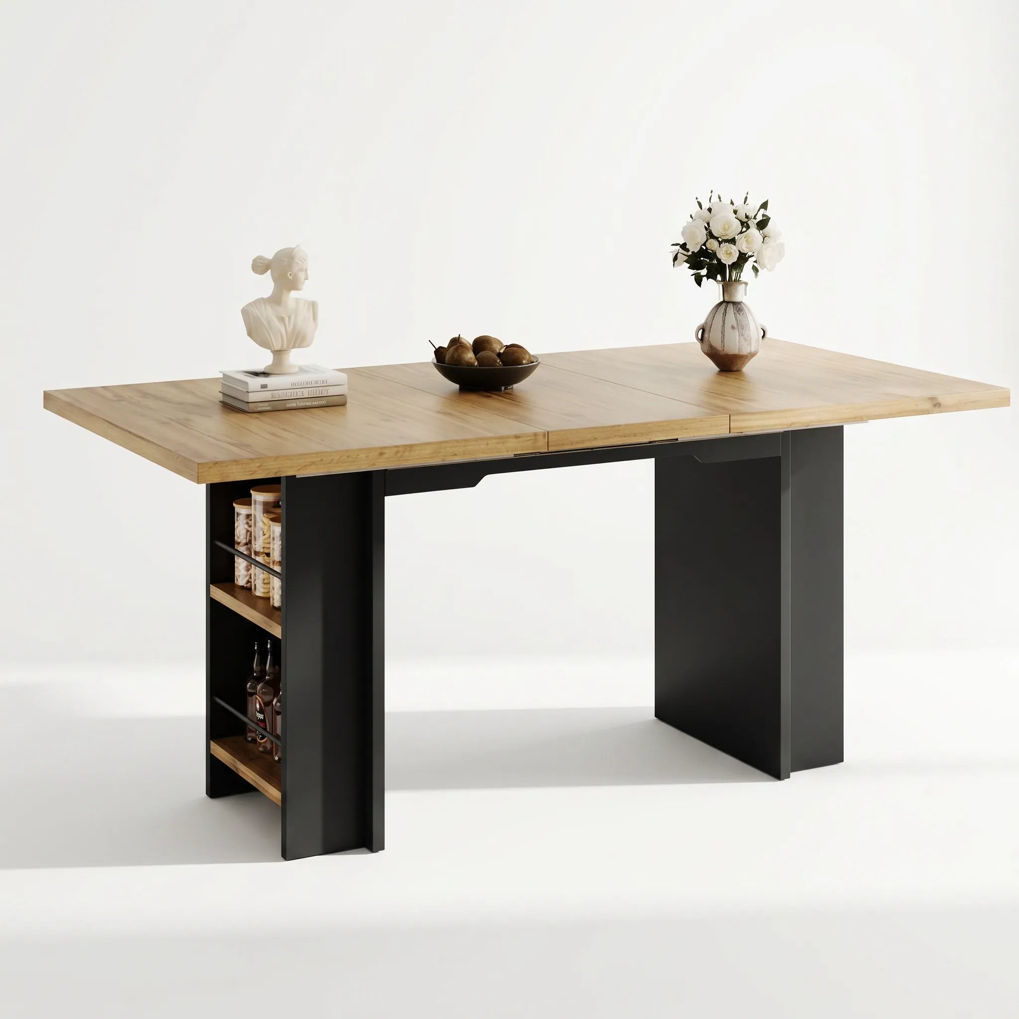 Table extensible avec rangement Solvane