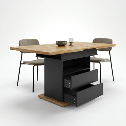 Table à manger extensible avec rangement Estraia