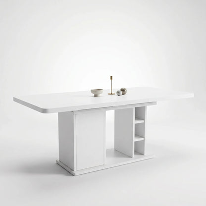 Table à manger extensible style nordique Delvora