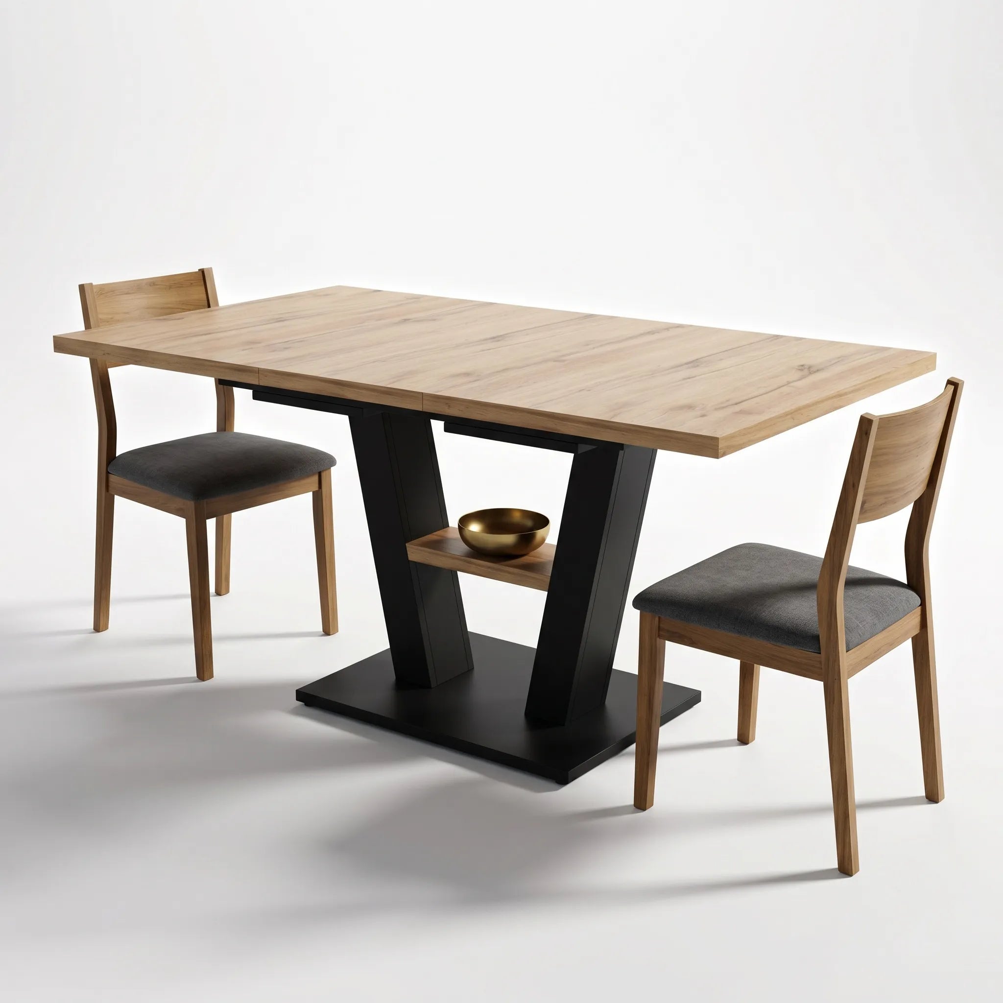 Table à manger extensible effet marbre Sarvano