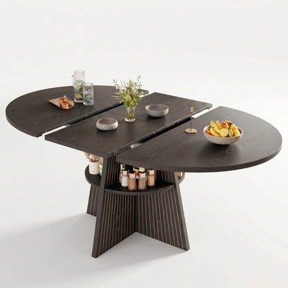 Table à manger extensible sur trépied Corviane