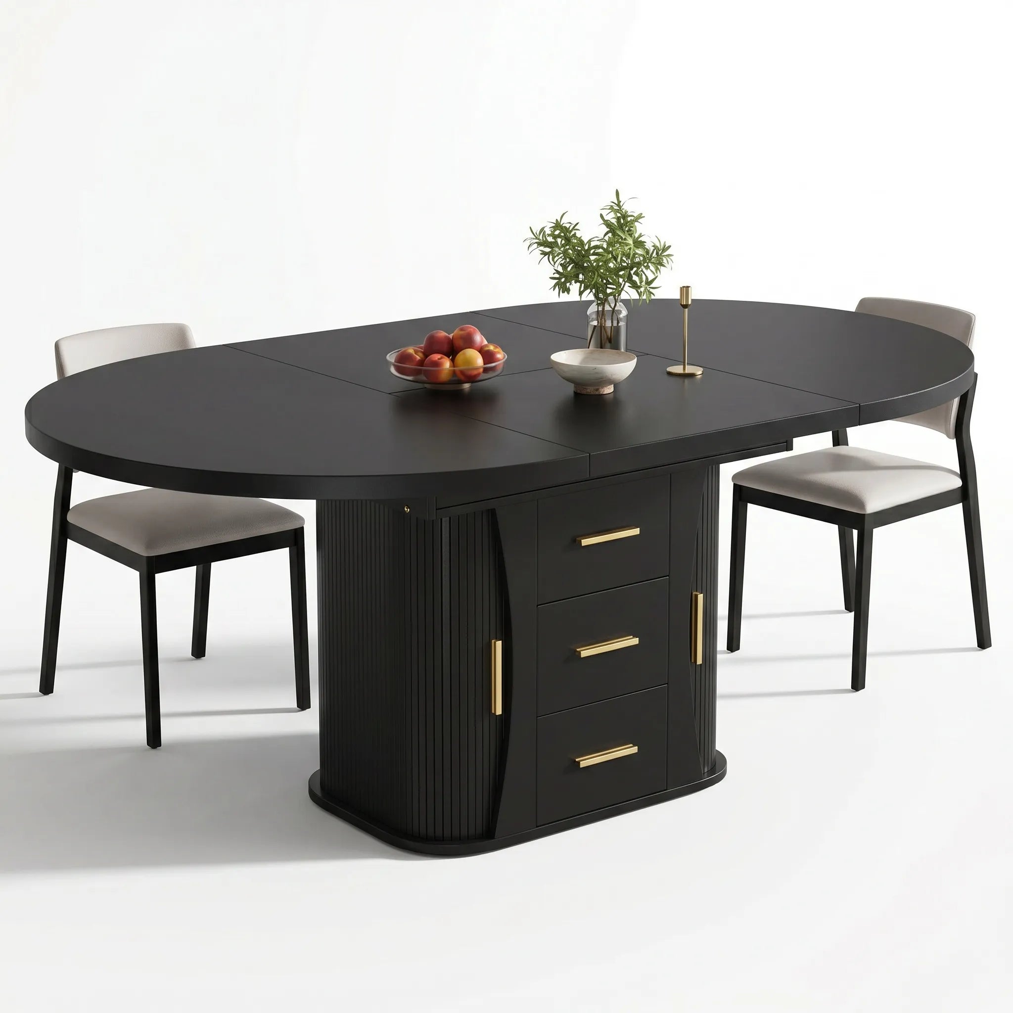 Table à manger ronde à ovale Luvenia