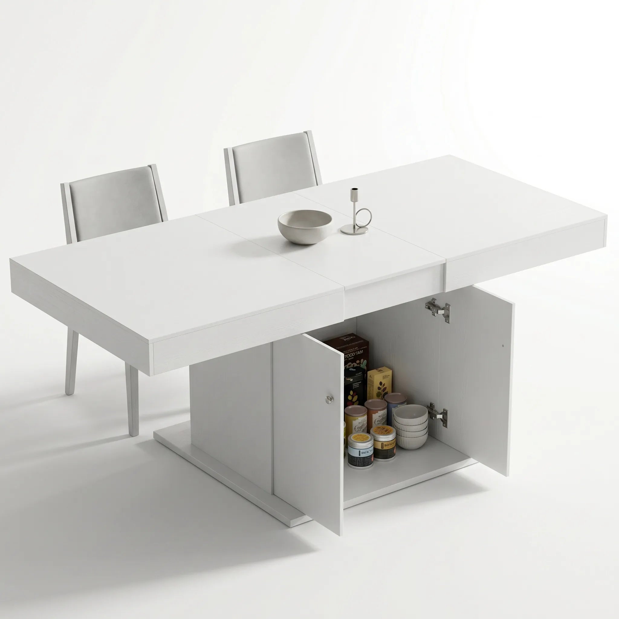 Table à manger extensible extension automatique Kolvana