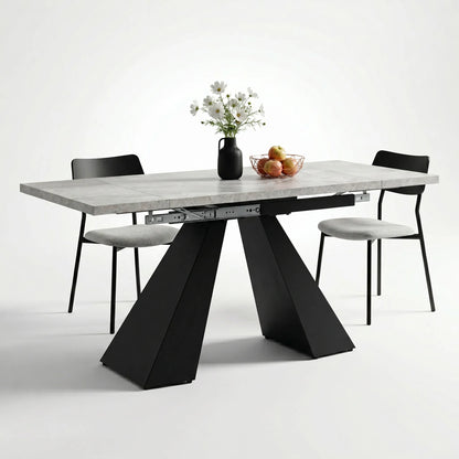 Table à manger extensible effet marbre Jorelia