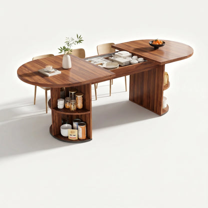 Table à manger extensible sur pied central Kivano